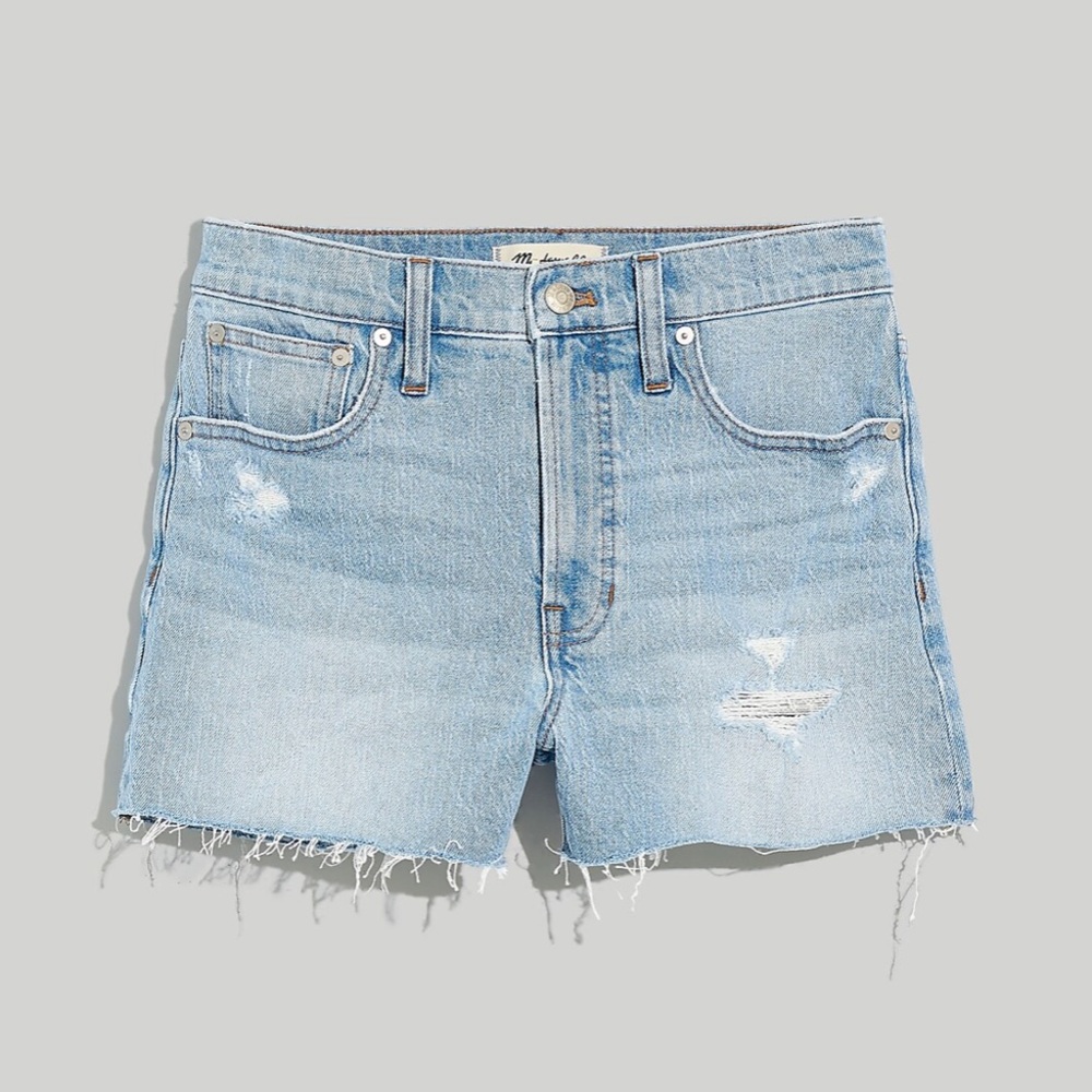 Madewell The Perfect Vintage Jean Short in Fiore Wash: Destroyed Edition